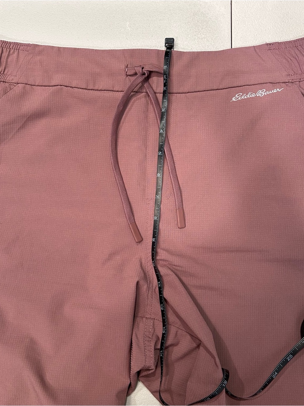 Eddie Bauer Women’s Size XL Ripstop Ankle Pants in Mauve Pull On Drawstring Crop - Picture 8 of 12